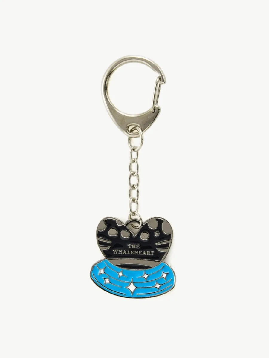Whale Heart Metal Keyring