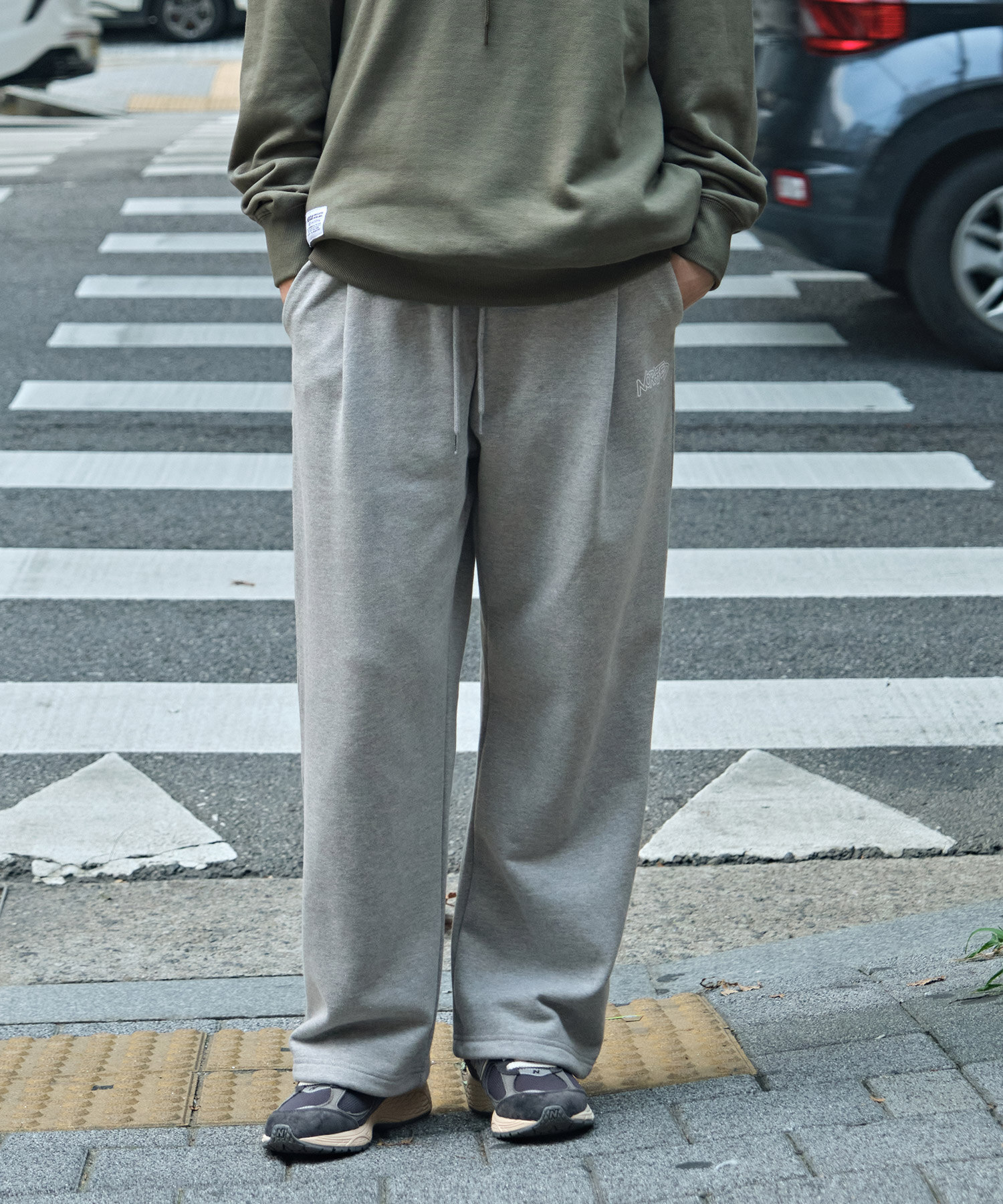 Wide One-Tuck Sweat Pants