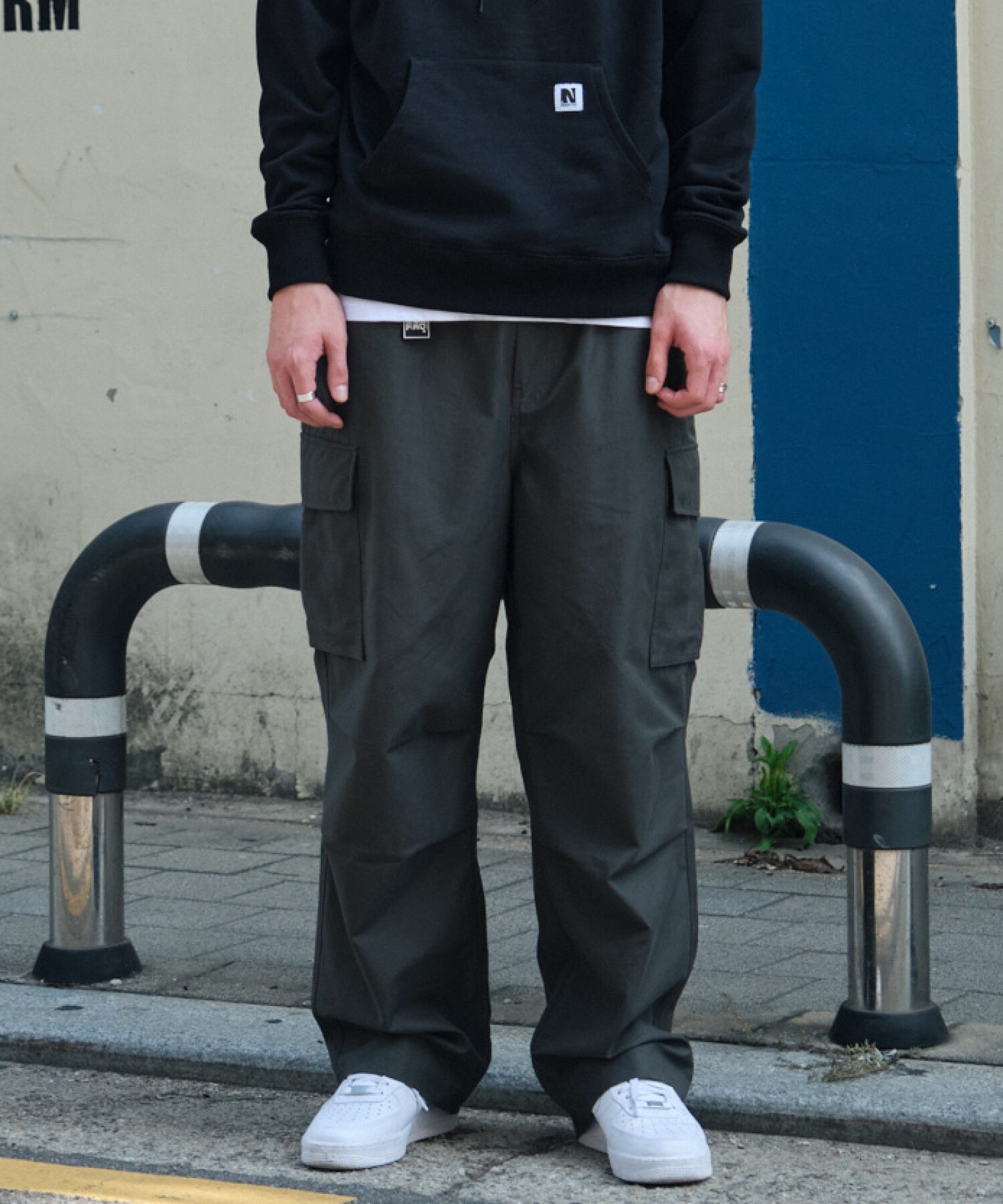 Wide Cotton Cargo Pants