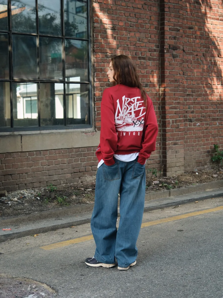 Curved Denim Pants 3